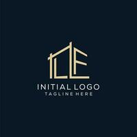 Initial LF logo, clean and modern architectural and construction logo design vector