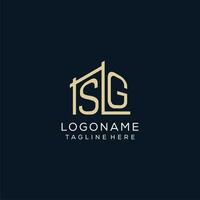 Initial SG logo, clean and modern architectural and construction logo design vector