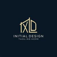 Initial XD logo, clean and modern architectural and construction logo design vector