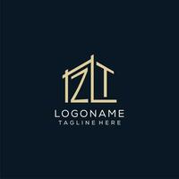 Initial ZT logo, clean and modern architectural and construction logo design vector