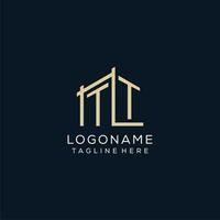 Initial TT logo, clean and modern architectural and construction logo design vector