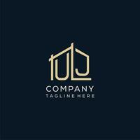 Initial UJ logo, clean and modern architectural and construction logo design vector