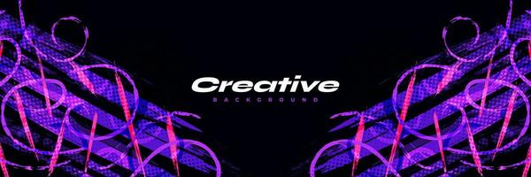 Abstract and Colorful Brush Background with Halftone Effect. Grunge Background. Brush Stroke Illustration for Banner, Poster, or Sports Background. Scratch and Texture Elements For Design vector