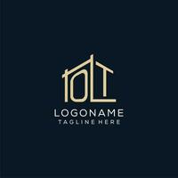 Initial OT logo, clean and modern architectural and construction logo design vector