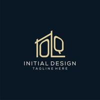 Initial OQ logo, clean and modern architectural and construction logo design vector