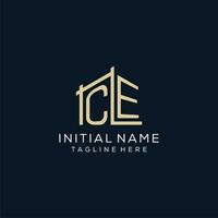 Initial CE logo, clean and modern architectural and construction logo design vector
