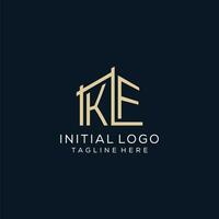 Initial KF logo, clean and modern architectural and construction logo design vector