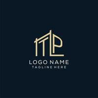 Initial TP logo, clean and modern architectural and construction logo design vector