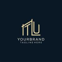 Initial TU logo, clean and modern architectural and construction logo design vector