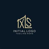 inicial xs logo, limpiar y moderno arquitectónico y construcción logo diseño vector