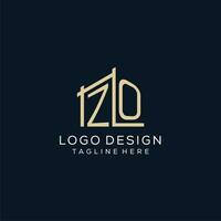 Initial ZO logo, clean and modern architectural and construction logo design vector