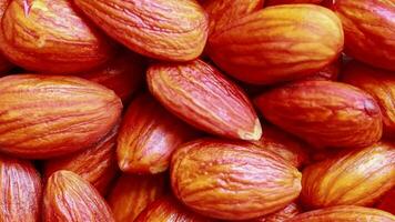 Almond nuts close up rotation, Healthy vegan food rotation video