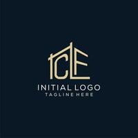 Initial CF logo, clean and modern architectural and construction logo design vector