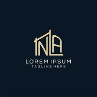 Initial NA logo, clean and modern architectural and construction logo design vector