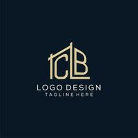 Initial CB logo, clean and modern architectural and construction logo design vector