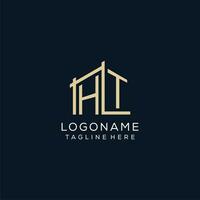 Initial HT logo, clean and modern architectural and construction logo design vector
