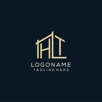 Initial HT logo, clean and modern architectural and construction logo design vector