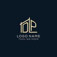 Initial DP logo, clean and modern architectural and construction logo design vector