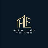 Initial HF logo, clean and modern architectural and construction logo design vector