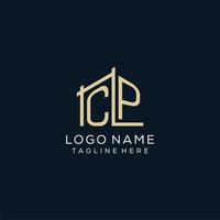 Initial CP logo, clean and modern architectural and construction logo design vector