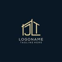 Initial JT logo, clean and modern architectural and construction logo design vector