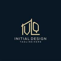 Initial VQ logo, clean and modern architectural and construction logo design vector