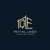 Initial QF logo, clean and modern architectural and construction logo design vector