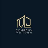 Initial VJ logo, clean and modern architectural and construction logo design vector