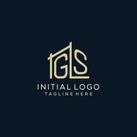 Initial GS logo, clean and modern architectural and construction logo design vector