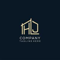 Initial HJ logo, clean and modern architectural and construction logo design vector