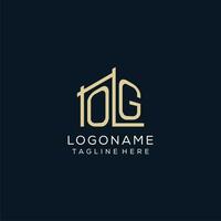 Initial OG logo, clean and modern architectural and construction logo design vector