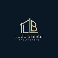 Initial LB logo, clean and modern architectural and construction logo design vector