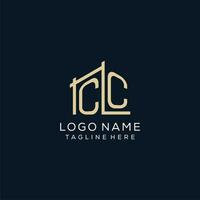 Initial CC logo, clean and modern architectural and construction logo design vector