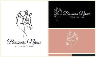 vector beautiful horse logo template