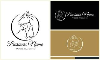 vector beautiful horse logo template