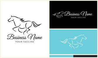 vector beautiful horse logo template