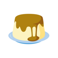 Pudding. symbol. pudding logo design. Pudding on plate. png