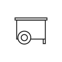 drinks cart icon vector