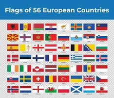 Flags of 12 European Countries vector