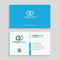 Simple Blue Business Card Template vector