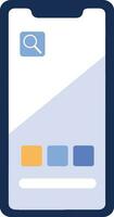 teléfono inteligente concepto en ux ui plano estilo vector