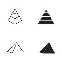 pyramid icon vector