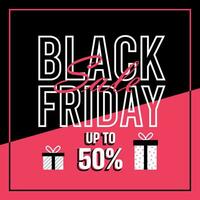 flat black friday instagram posts collection, Instagram post, sale social media banner template with black background vector