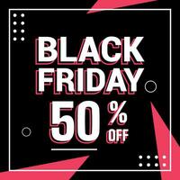 flat black friday instagram posts collection, Instagram post, sale social media banner template with black background vector