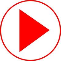 Live video streaming play button shape vector