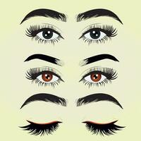 Beautiful girls eyes vector