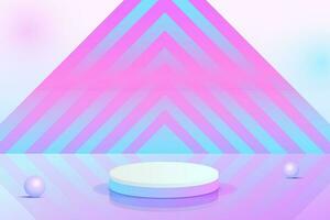 Set purple blue violet 3d object cylinder pedestal podium display gradient color minimal scene vector