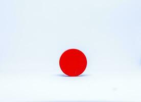 red circle on white background photo