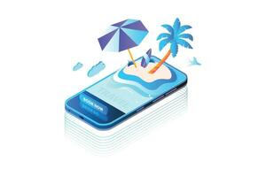 Travel App Isometric vector