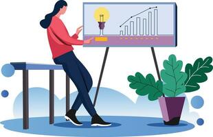 Business development ideas, Flat vector illustration